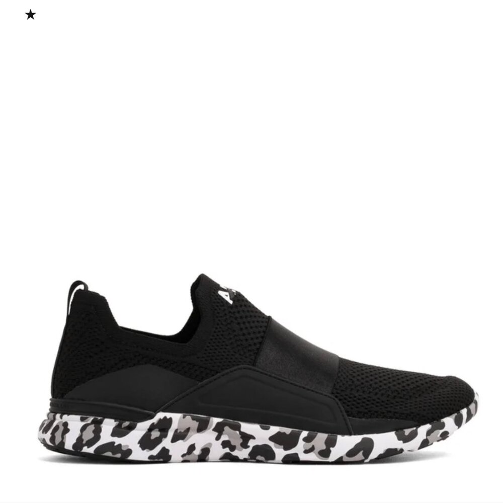 NWT/Box APL Women's Techloom Bliss Leopard Black & White  Sneakers - 6.5